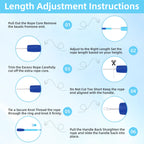YUEDONG Adjustable Anti-Tangle TPU Beaded Jump Rope for Kids & Adults, 2.8m Length Two-Tone Fitness Skipping Rope for Rhythm Training & Beginner Workouts mbzr