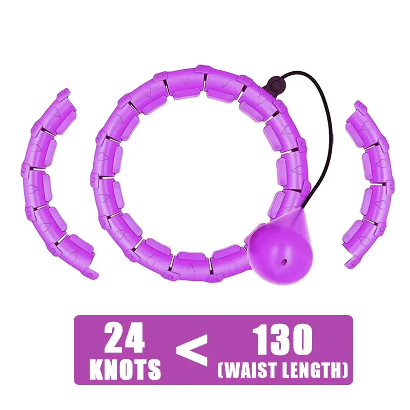 Smart Weighted Hula Hoop For Adults Weight Loss 47 Inch Waist 24 Detachable Links Fitness Hoop For Women And Beginners mbzr