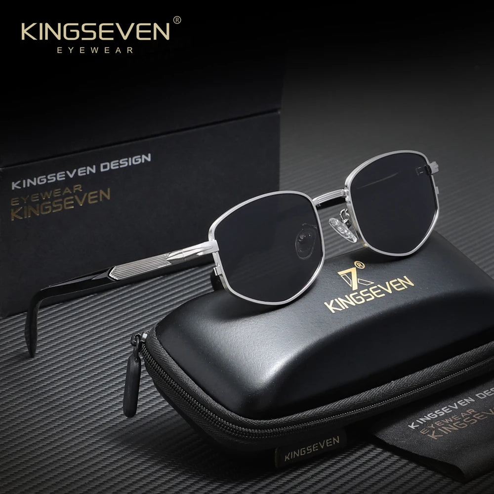 KINGSEVEN Sunglasses Men Oval Frame Glasses High Quality Vintage Driving Luxury Women Causal Eyewear