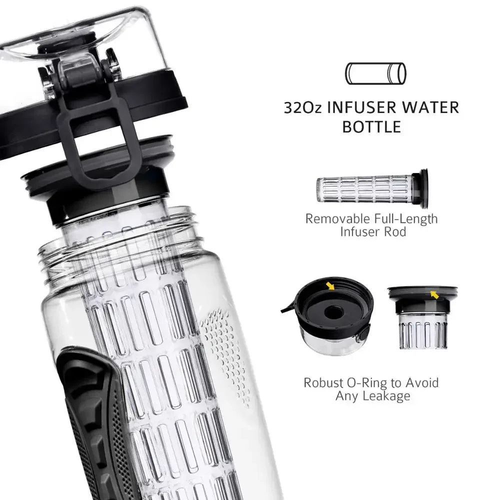 BPA Free Fruit Infuser Water Bottle Juice Shaker Sports Lemon Water Bottle Fitness Sport Fruit Drinking Bottles for Girl mbzr