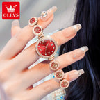 OLEVS 5630 Women Watch Luxury Brand Diamond Watch Date Waterproof Clock Quartz Watch Exclusive Blessing Bracelet Women Watch mbzr