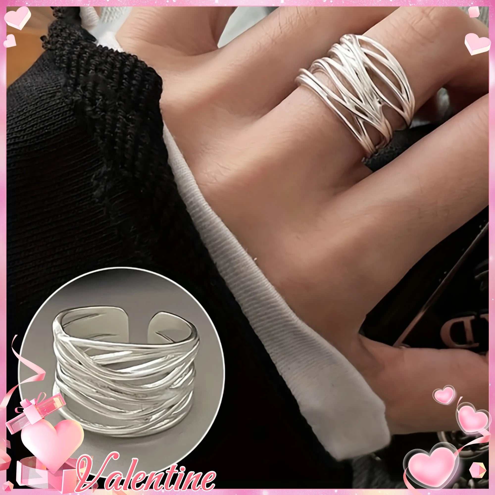 A 316 Stainless Steel Ring, a Beautifully Crafted Spring/summer Fashion Ring Jewelry Piece. Suitable for All Seasons, Perfect for Holidays, Weddings, Banquets, Parties, Back-to-school Season, Thanksgiving, Oktoberfest, Carniv