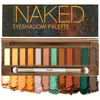 12-color eyeshadow palette, mirror packaging, pearlescent shimmer, stage makeup effect, long-lasting, easy to apply, waterproof mbzr