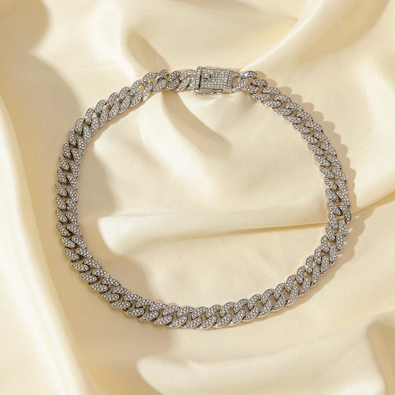 316L Stainless Steel Silver Color Heavy Cuban Chain Necklace For Women Men New Fashion Neck Chain Waterproof Jewelry