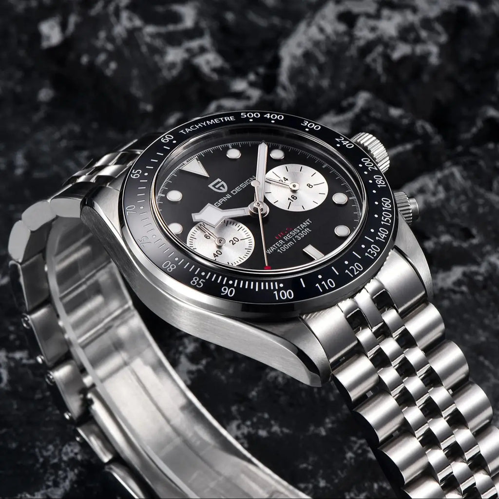 2026 New PAGANI DESIGN BB Panda Chronograph Sport Men's Quartz Watches Stainless steel bracelet 100M Waterproof Wrist watch Men