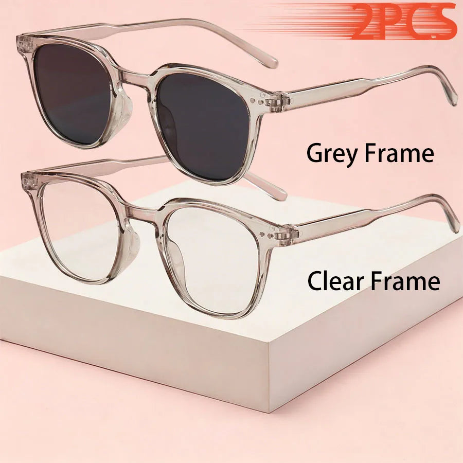 1-2PCS Fashion Small Round Unisex Cartier Glasses Blush Gradient Lenses Sunglasses For Women Men Classic Metal Decoration Sun Glasses Outdoor Driving Shade Sunglasses