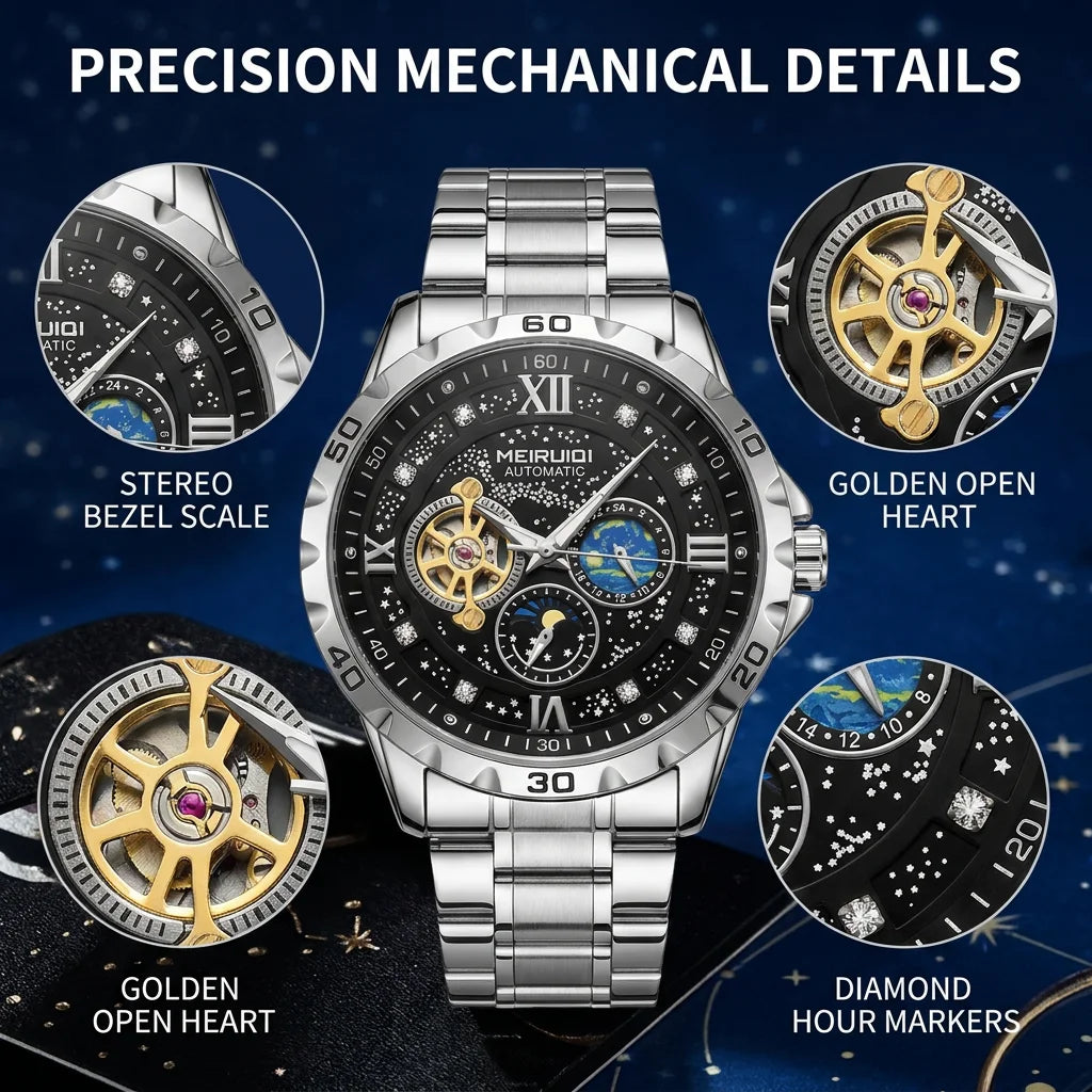 1Pcs Men's Black Dial Alloy Strap Vintage Fashion Classic Fashion Details Quartz Watch For Business Party Holiday