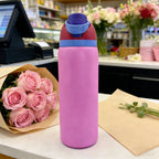 Owalaa pinkish purple 32oz/945ml stainless steel insulated water bottle with straw,for daily sports outdoor,perfect gift mbzr