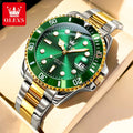 OLEVS 5885 Brand Original Authentic Watches for Man Luxury Gift Box Steel Band Calendar Quartz Men's Watch