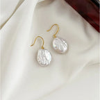 925 Sterling Silver Drop Earrings Baroque Shape 100% Freshwater Pearl Earrings for Women 2025 New Arrivals