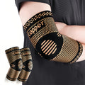 2 Pieces of Copper Ion Sports Elbow Pads, Elbow Compression Joint Protective Sleeves, Basketball, Football and Tennis Fitness Protective Gear mbzr