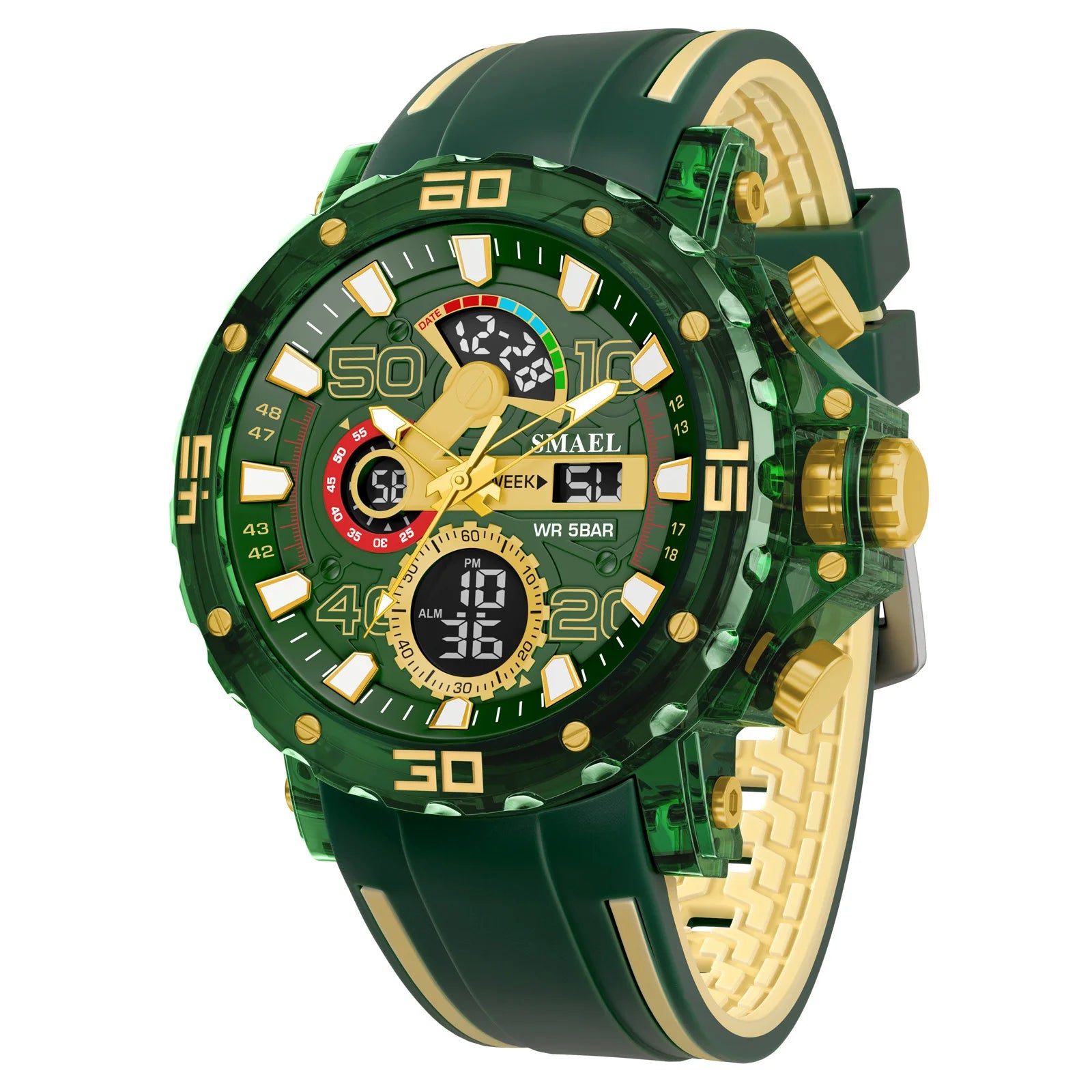 Military Watches Men Watch 2025 New 50M Waterproof Wristwatch Stopwatch Alarm LED Light Digital Watches 8136 Men's Sports Watch mbzr