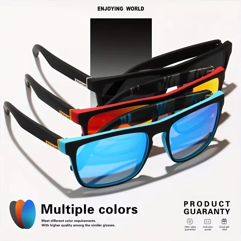 Classic Fashion Square Polarized Sports Sunglasses Lightweight PC Frame UV400