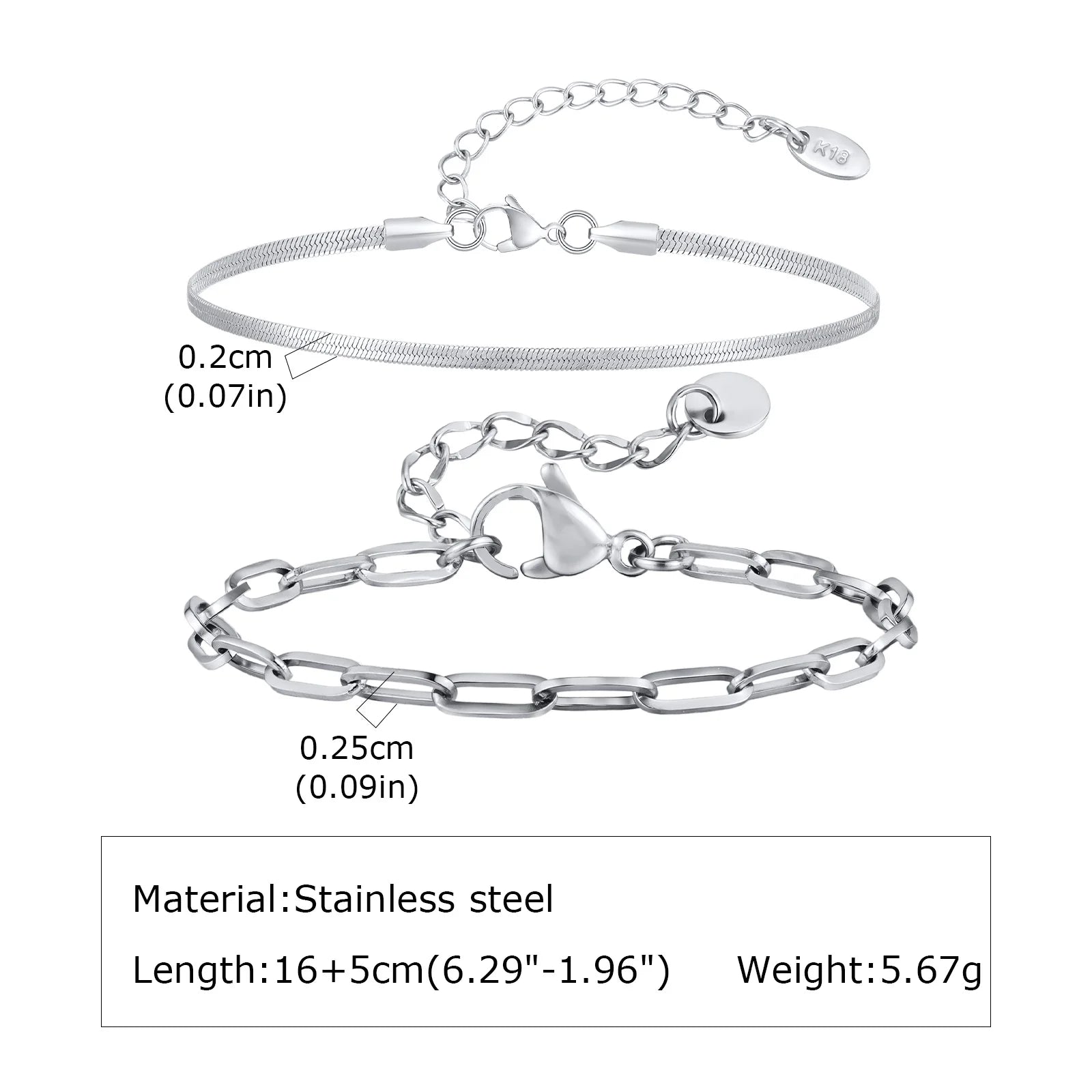 1/2/3pcs Chain Bracelet for Men Women,Stainless Steel Twisted Rope Cuban Chain Wristband,Hip Hop Minimalist Jewelry Gift