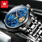 OLEVS 2859 Brand original authentic watches for man luxury Gift Box Steel band multifunctional quartz men's watch mbzr
