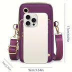 Floral Alphabet Z Printed Fashionable Casual Single-Shoulder Crossbody Bag, New Design Nylon Single-Shoulder Bag for Women