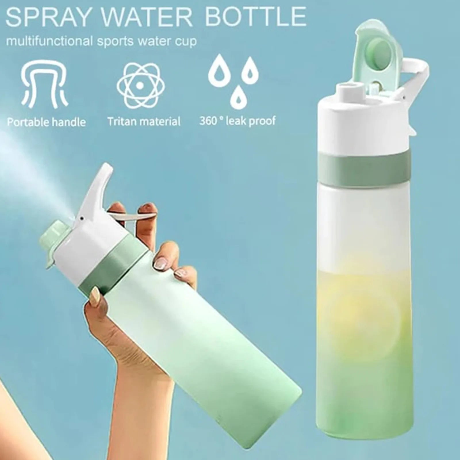 Gradual Fog Surface Water Cup High Color Spray Sports Water Cup Men'S And Women'S Water Spray Plastic Cup Gift Cups Water Bottle mbzr