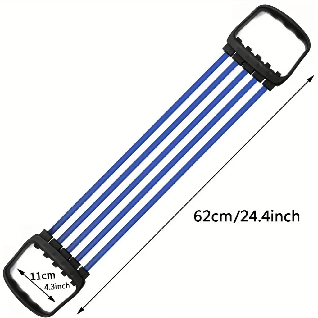 Resistance Bands Set - 5-Rope Chest Expander for Full Body Workout, Home Gym Strength Training: Chest, Arms, Back & Legs mbzr