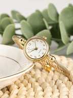 1pc Vintage Retro Roman Numeral Women Quartz Wrist Watch mbzr