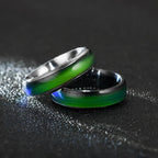 1PCs Changing Color Stainless Steel Rings Women Mood Emotion Feeling Temperature  6MM Width Ring For Men Couples Fashion Jewelry Gift