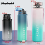 1 Liter Large Capacity Sports Water Bottle Leak Proof Colorful Plastic Cup Drinking Outdoor Travel Portable Gym Fitness Jugs mbzr