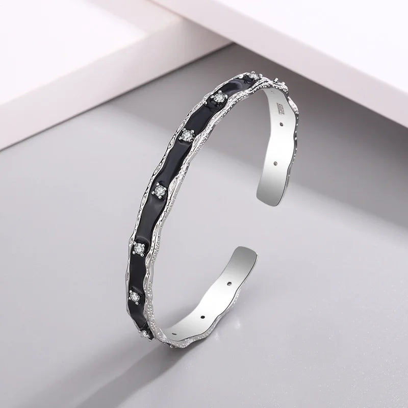 925 Sterling Silver Bracelet Rose Flower Linked Vintage Punk Adjustable Chain For Woman Girl Jewelry Gift Dropship Wholesale