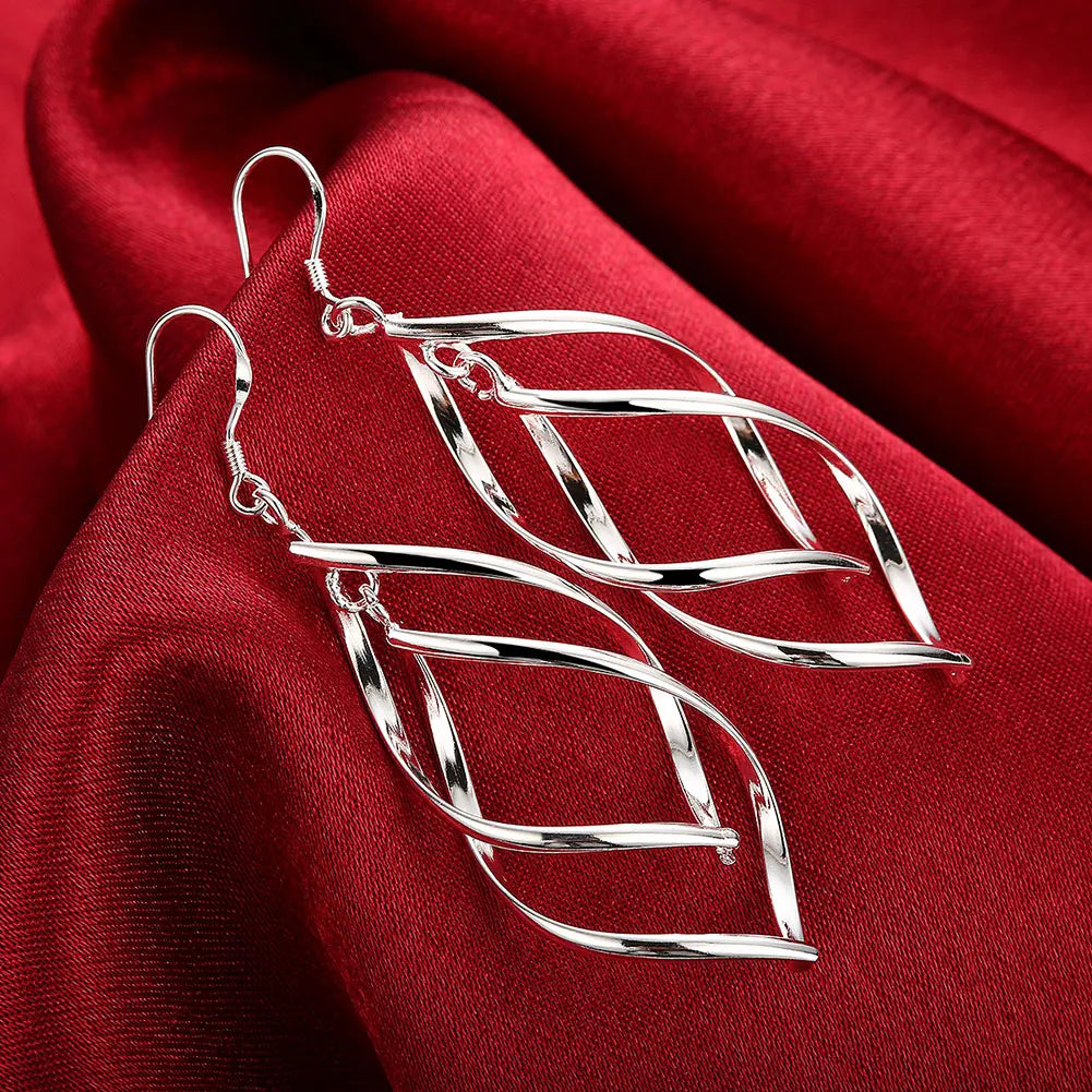 Top Quality 925 Sterling Silver Earrings Simple Round Circle Hoop Earrings For Woman Fashion Wedding Engagement Charm Jewelry mbzr