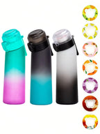 1pc Gradient Air Water Bottle with 1PC Random Bear Shape Scented Flavor Pods Drinks Bottles Outdoor 0 Sugar 0 Calorie Water Cup mbzr