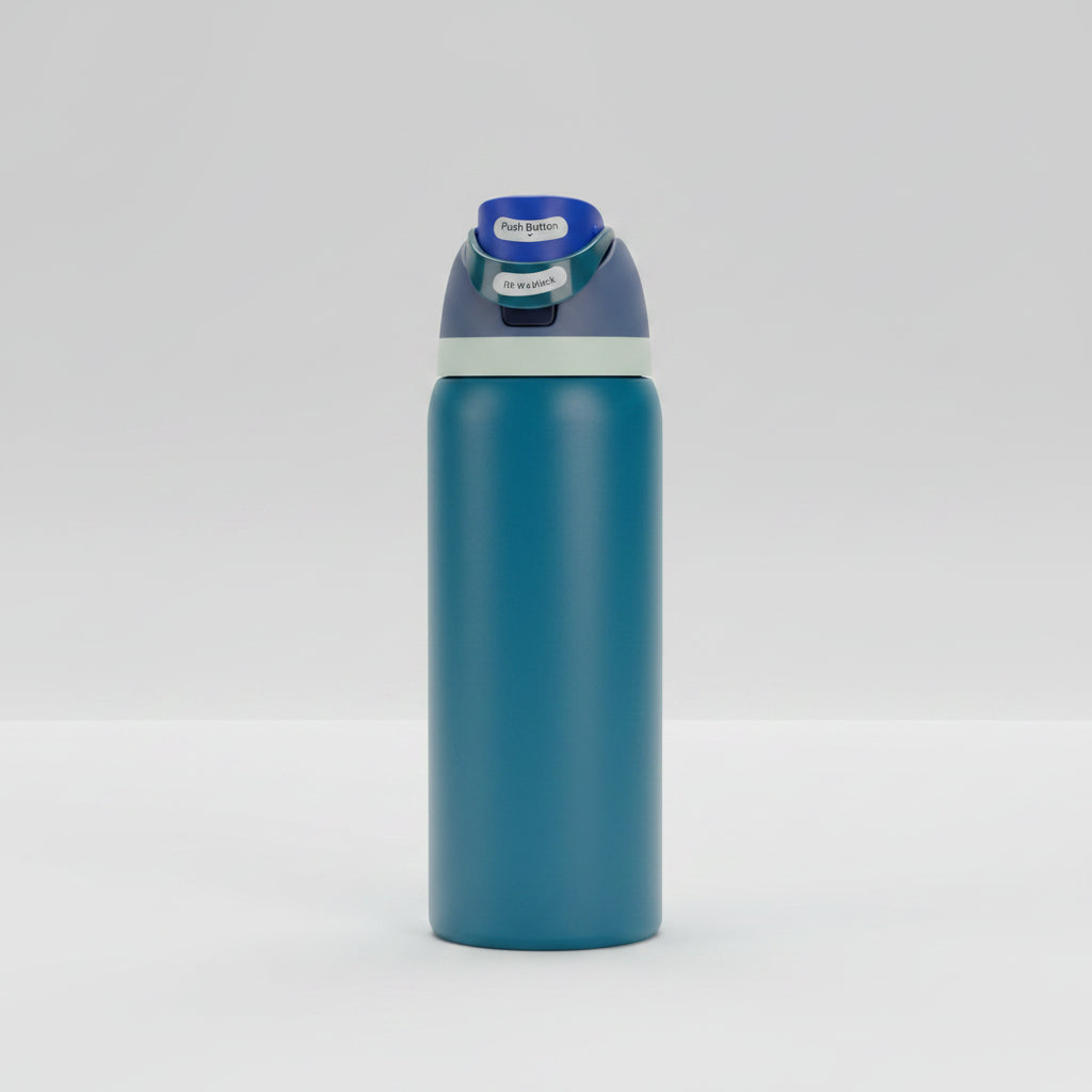 Owalaa dark blue 32oz/945ml stainless steel insulated water bottle with straw,for daily sports outdoor,perfect gift mbzr