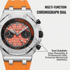 1pcs Men's Orange Silicone Band Luxury Business Quartz Watch for Party Holiday Gift mbzr