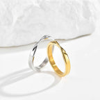 Vnox Stainless Steel Mobius Ring for Men Women, Gold Silver Color Infinite Love Eternal Knot Band, Couple Ring Wedding Gifts New