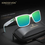 KINGSEVEN Square Frames Fashion Sunglasses For Women Men Driving Polarized UV400 Glasses Outdoor Protective Sports Eyewear