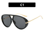 Vintage Oversized Sunglasses Women Retro Brand Big Frame Sun Glasses Female Black Yellow Ins Style Square Glasses Oculos De Sol mbzr