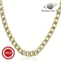 24K Gold-Plated 925 Sterling Silver Two-Tone Cuban Link Necklace, Handcrafted, Fade-Resistant, Ideal Gift for Men, Women, Wives, Girlfriends and Mothers for Anniversaries, Birthdays and Special Occasions, Hypoallergenic, Buy