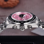 PAGANI DESIGN Men Watches New Pink BB Panda Dial Chronograph Fashion Luxury Quartz Watch For Men VK64 Movt Waterproof Watch 2026 mbzr