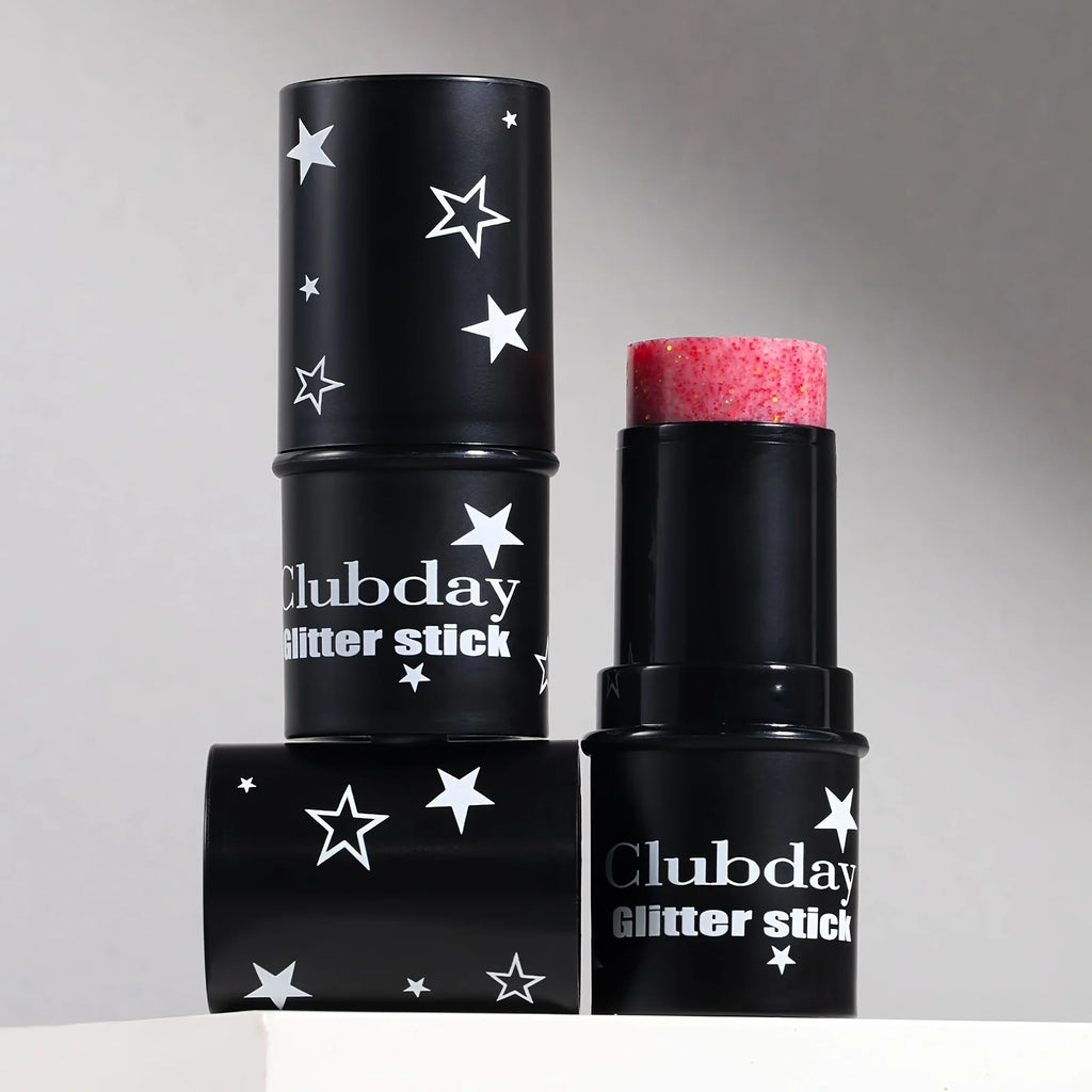 Multi-Use Glitter Stick for Face & Body – Shimmer Eyeshadow Highlighter Crayon, Holographic Makeup for Festival, Stage, mbzr