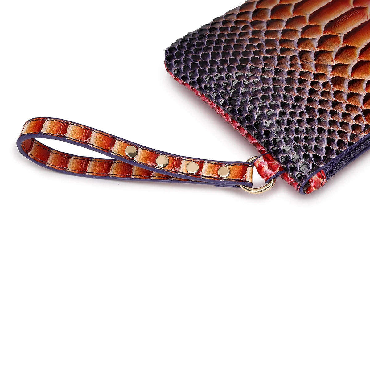 Gradient Embossed Wristlet Clutch Bag, Outdoor Portable Pouch, Lightweight Zipper Wristlet, Daily Hand Purse, Versatile Organizer Bag for Commute, Multi-Pocket Phone Card Holder, Fashionable Pouch for Outdoor Activities mbzr