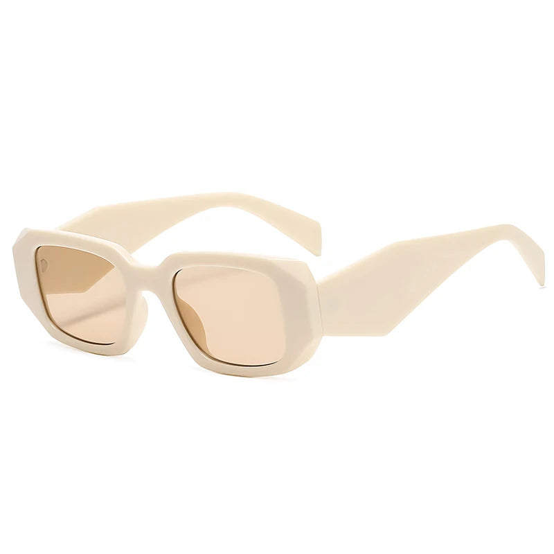 Vintage Brand Fashion Small Square Casual Sunglasses for Women Retro Unique Legs Eyewear UV400 Sun Glasses Ideal for Outdoor Travel Daily Wear Beach Trips Driving and All Kinds of Summer Outdoor Activities