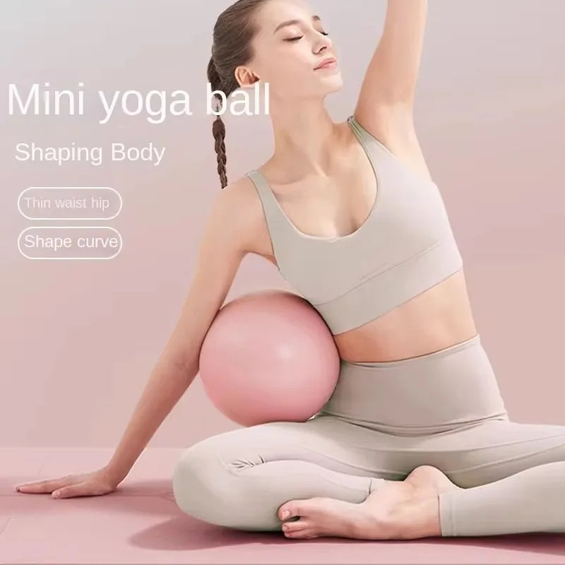 Women Gym Yoga Fitness Ball Thickening Type Anti-explosion Diameter 25 Cm Pilates Workout Mini Ball Sculpting Legs and Hips mbzr