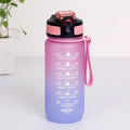 600ML Sports Water Bottle with Time Marker Leak-proof Cup Motivational Portable Water bottle for Outdoor Sport Fitness mbzr