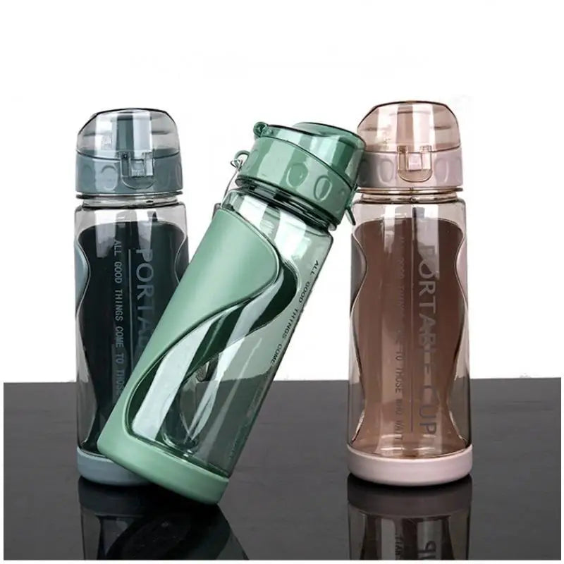 Sports Water Bottle with Straw, Leak-proof Portable Tritan Flask, BPA Free, 500ml Outdoor Gym Drinkware mbzr