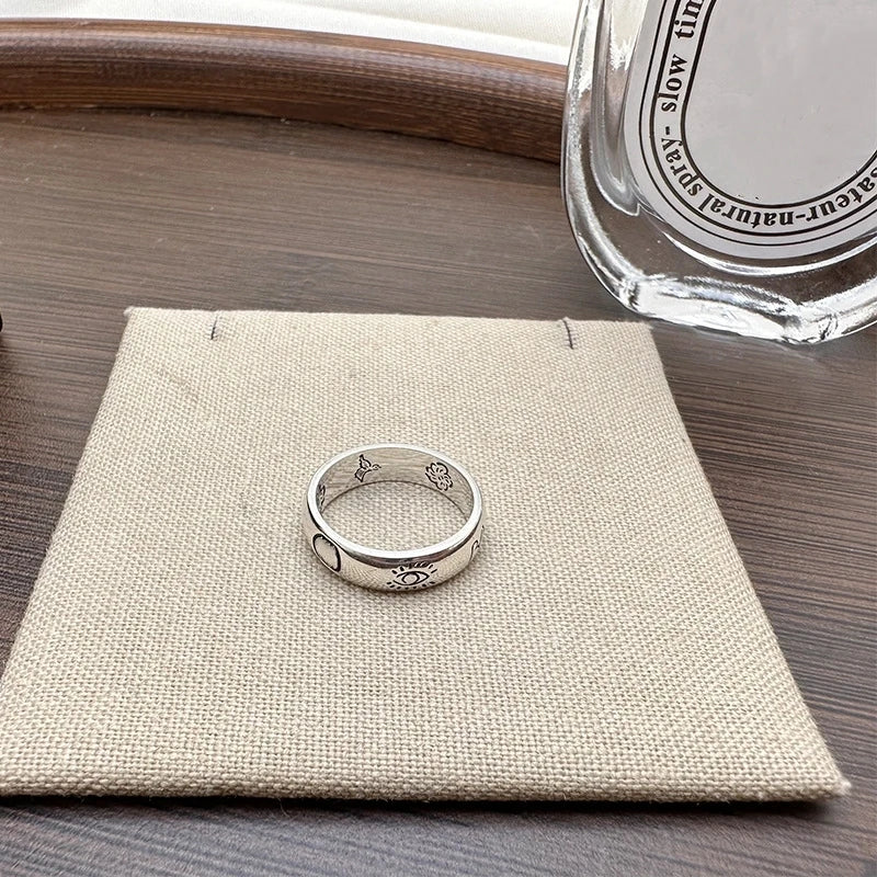 Women Trendy Intertwined Stack Ring Anti‑Oxidation Stainless Steel Finger Ring Fashion Party Jewelry Gift