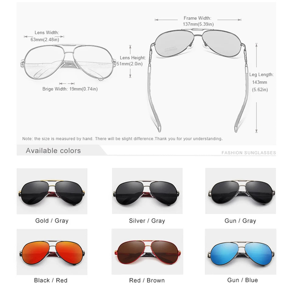 CLLOIO Men Classic Aluminum Polarized Sunglasses Women Driving Glasses Pilot Sun Glasses Brand Designer Male Vintage Sunglasses mbzr