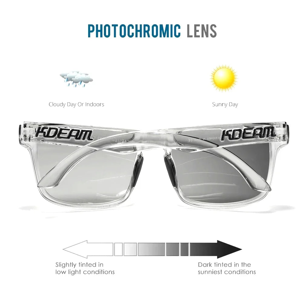 New KDEAM Colorful Design Men Square Polarized Sunglasses Cool Fashion Women Shades Sun Glasses Reflective Coating Lens UV400