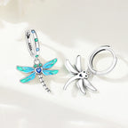 Original 2025 S925 Sterling Silver Zirconia Butterfly Gradient Dragonfly Earrings Women's Earring Jewelry Birthday Party Gift mbzr
