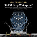 POEDAGAR Original Business Quartz Men Wristwatch High Quality Stainless Steel Waterproof Luminous Stylish Man Watch Date Week Fashion Casual Men's Watches