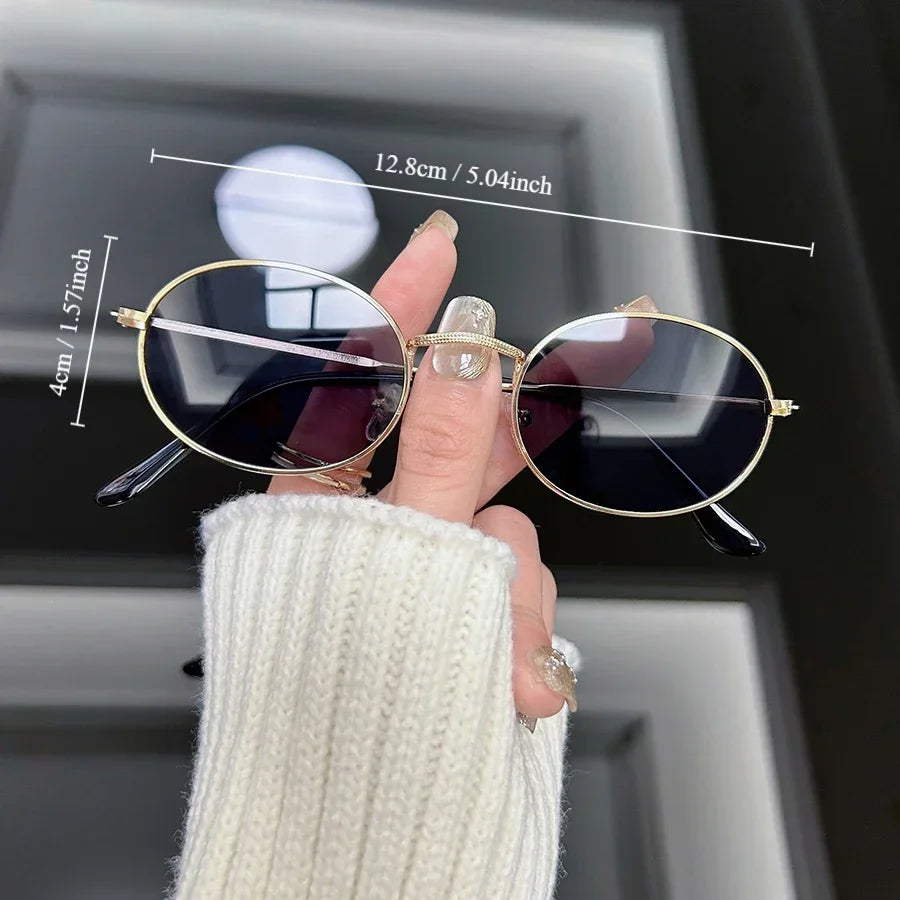 Retro Round Sunglasses Women Men Fashion Vintage Sun Glasses Female Male Mirror Shades Mirror Punk Travel Oculos De Sol
