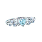 Fashion Trend Elegant Design Ocean Heart Ring Love Women's Peach Heart Exquisite Ring