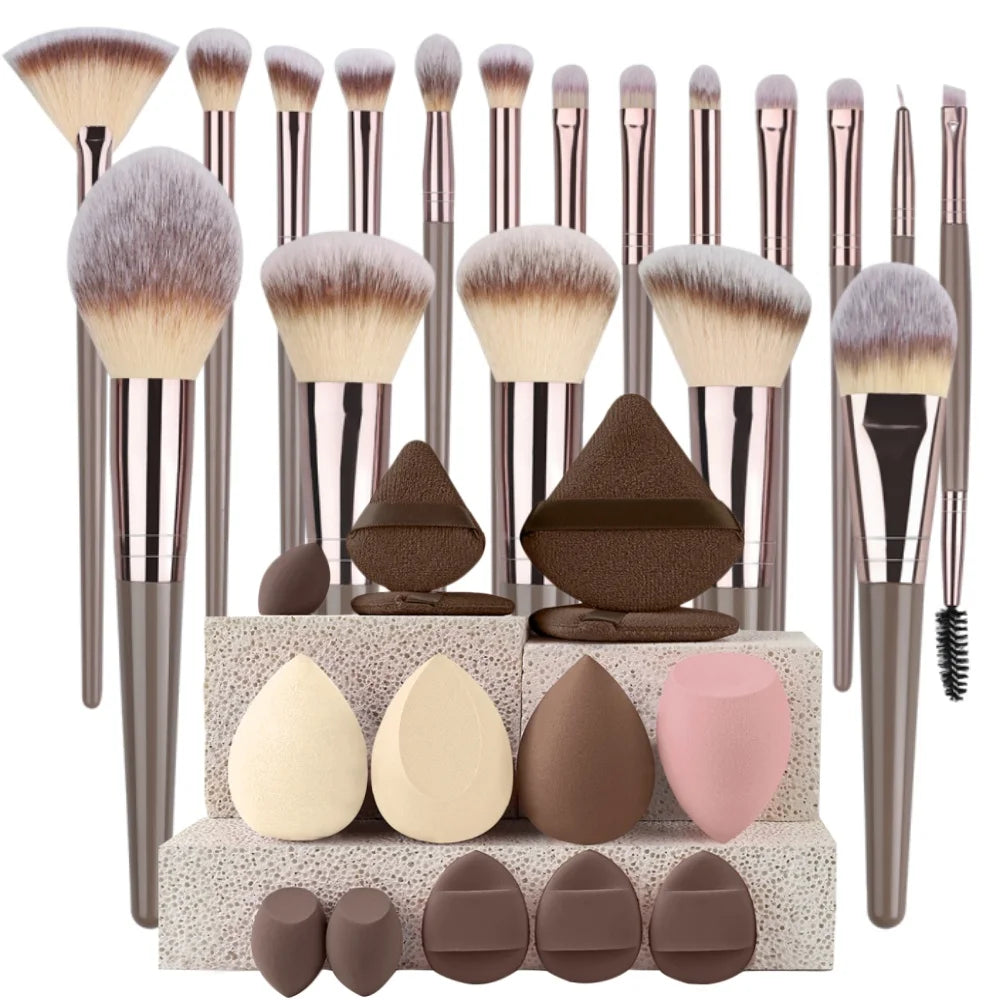 3-20Pcs Premium Makeup Brushes Set Soft Fluffy Beauty Cosmetic Foundation Makeup Brush Eyeshadow Blush Kabuki Make Up Tools mbzr