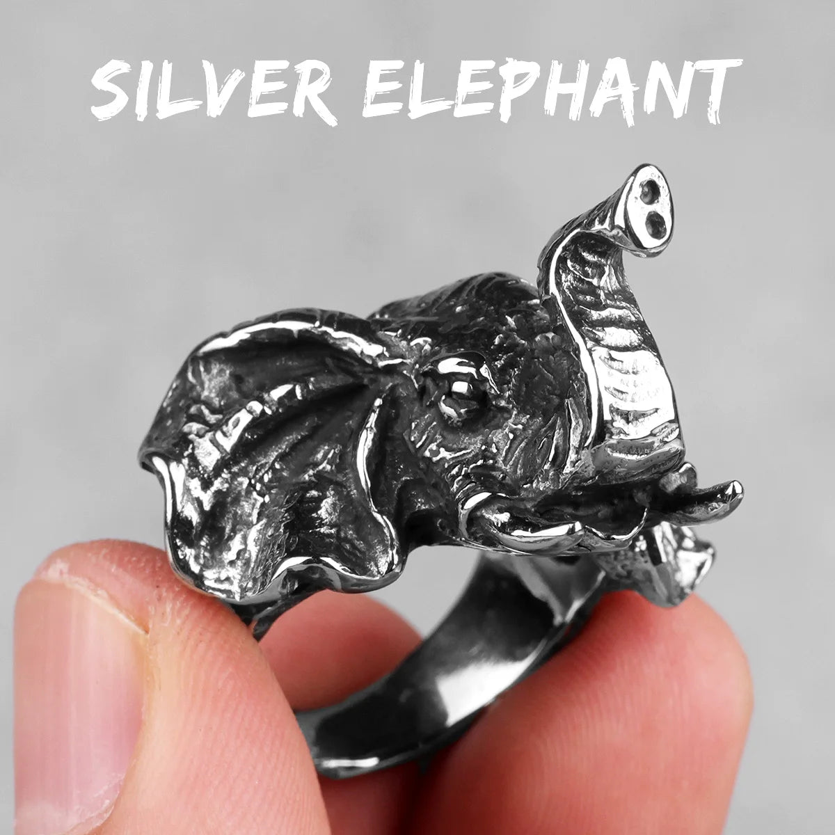 Stainless Steel Animal Rings Eagle Dog Dragon Bird Snake Hip Hop Trendy